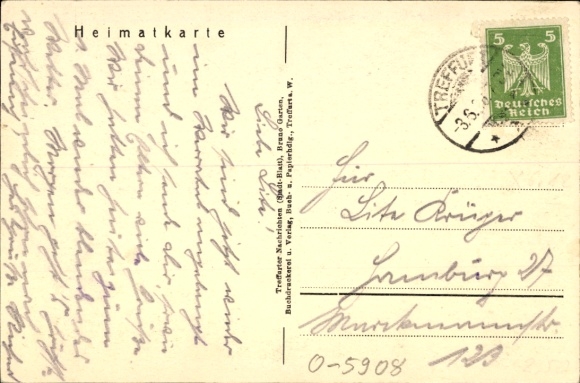 Artist Postcard Treffurt in Wartburgkreis Thuringia, Herrengasse, Staircase