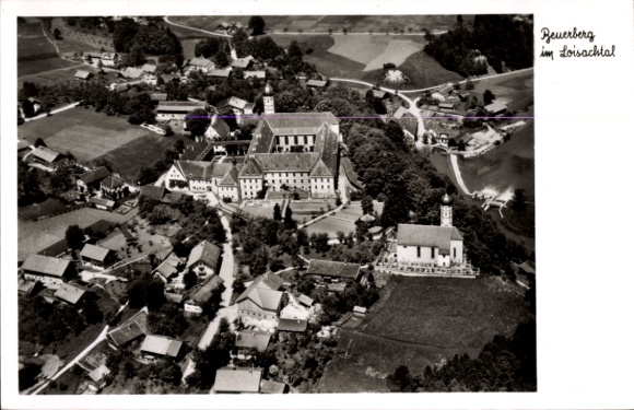 Postcard Beuerberg in the Loisach Valley Eurasburg Upper Bavaria, aerial photograph