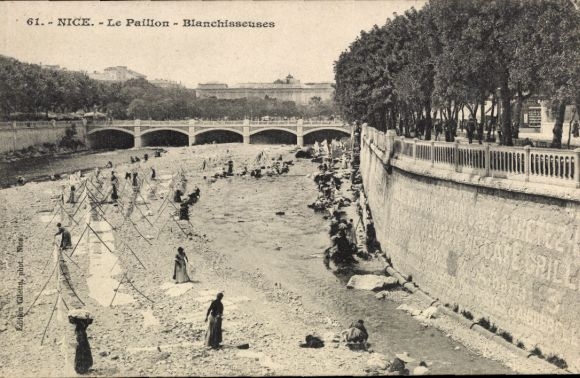 CPA Nice Alpes Maritimes, Le Paillon, Blanchisseuses