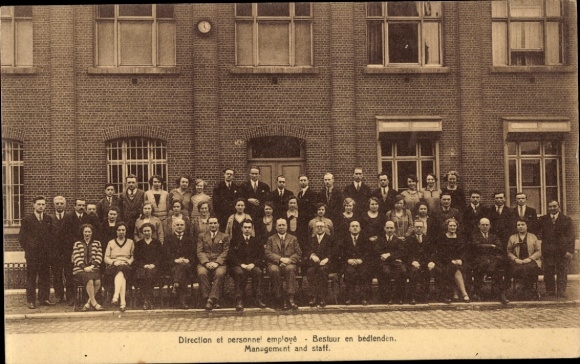 Postcard Bruxelles Brussels, Management and Personnel, Societe Anonyme Flandria, group photo