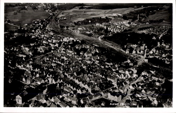 Postcard Aalen in the Ostalbkreis Württemberg, aerial photograph