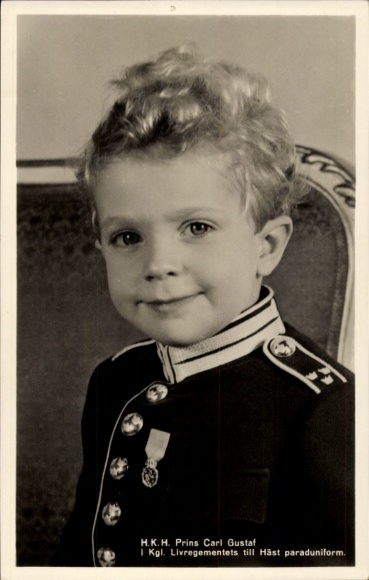 Ak Kronprinz Carl Gustaf, Uniform I. Kgl. Leibregiment