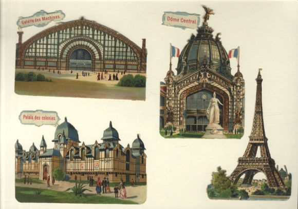 4 wafers Paris, famous buildings, approx. 8 x 13, 13 x 9, 13 x 8 cm