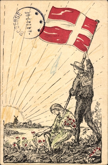 Artist PC Denmark, boy with national flag