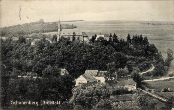 Postcard Schönenberg in the Bröhltal Ruppichteroth, partial view