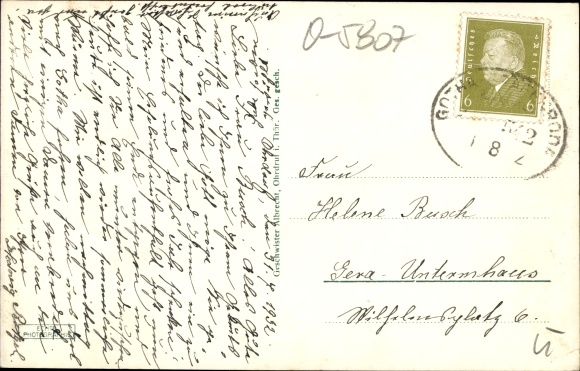 Postcard Ohrdruf in the Thuringian district of Gotha, Bahnhofstrasse, local hospital