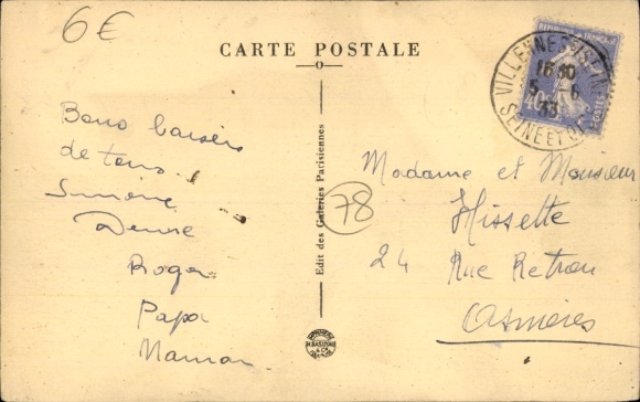 Postcard Villennes sur Seine Yvelines, Jolis coins
