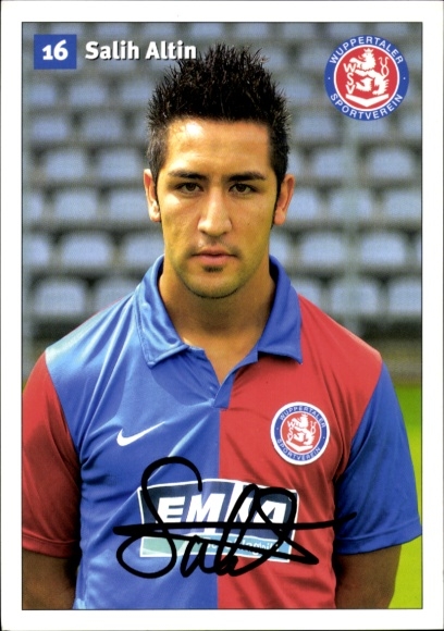 Autograph card footballer Salih Altin, Wuppertaler SV, autograph