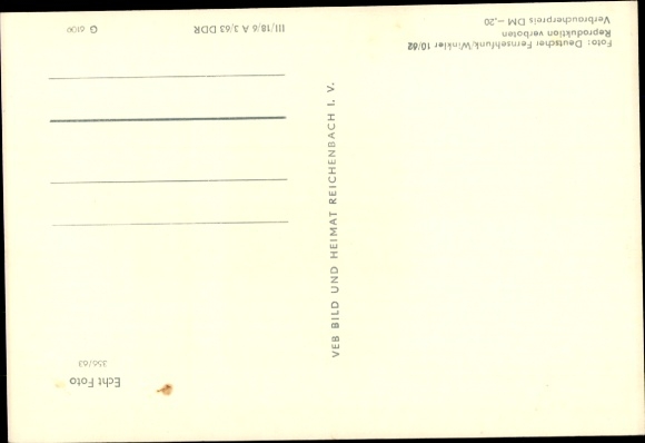 Postcard Actress, Presenter Erika Radtke, GDR German Television, portrait