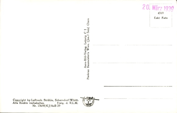 Postcard Cham in the Upper Palatinate, aerial photograph of Bavarian Ostmark, aerial photograph