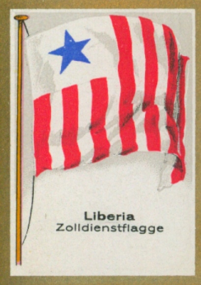 Sammelbild Ulmenried Fahnenbilder Nr. 284, Liberia, Zolldienstflagge