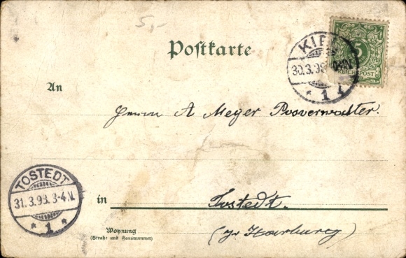 Coat of arms Chromo-Litho Friedrichsruh Aumühle in Lauenburg, Castle, Prince Otto von Bismarck