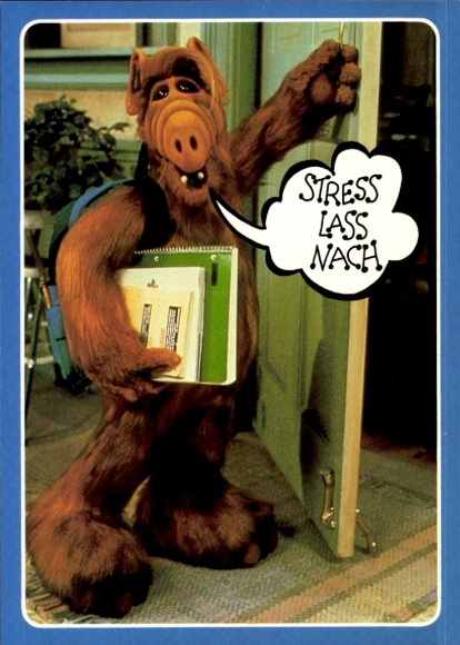 Postcard Alf, stress let go