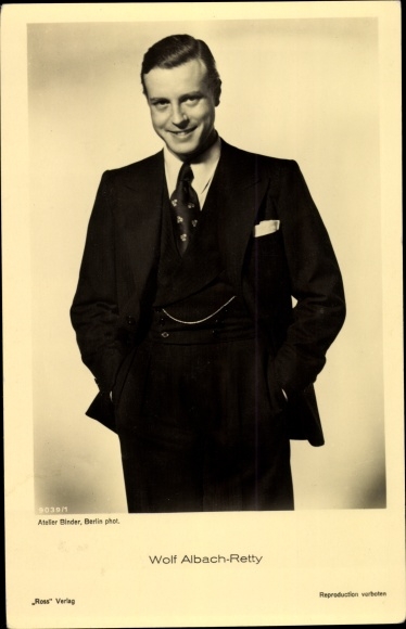 Ak Schauspieler Wolf Albach Retty, Portrait, Ross Verlag 9039 1