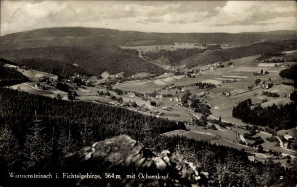 Ak Warmensteinach Oberfranken Bayern, Panorama, Ochsenkopf