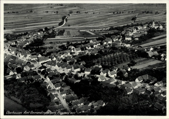 Postcard Oberhausen Rheinhausen am Rhein, aerial photograph
