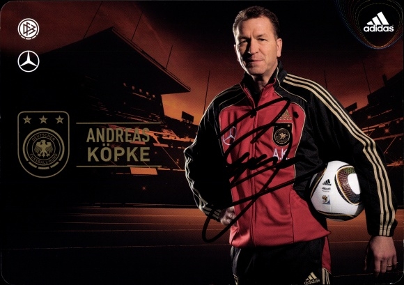 Sammelbild Fußballspieler und Torwarttrainer Andreas Köpke, Deutsche Nationalfußballmannschaft