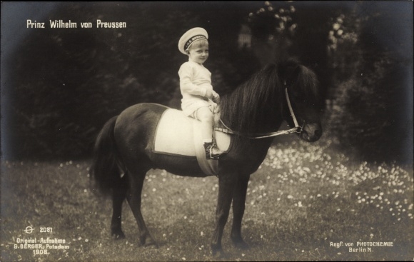 PC Prince Wilhelm of Prussia on a pony, PH Berlin 2081