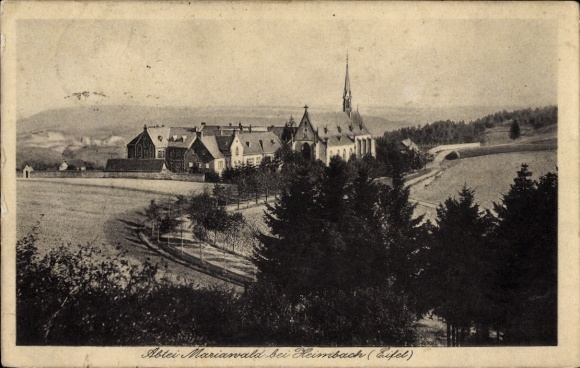 Picture Heimbach in the Eifel, Marianvald Abbey, monastery, hill, nature, landscape