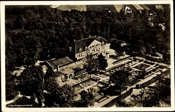 PC Bad Lausigk Lausick in Saxony, aerial photograph Kurhotel Herrmannsbad
