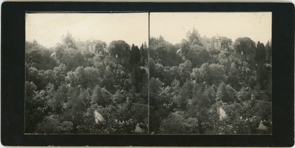 Stereo photo Chastellux-sur-Cure Yonne, Chateau de Chastellux