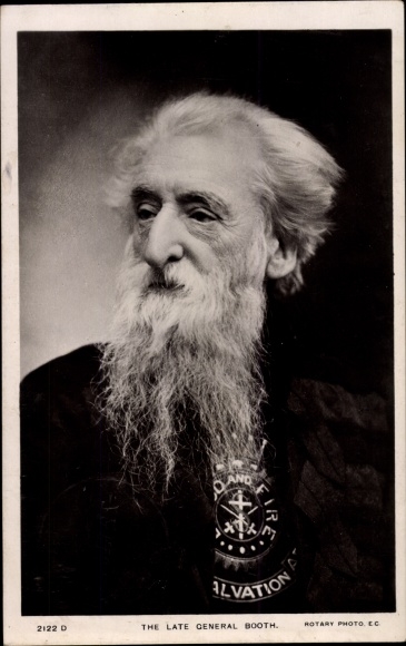 Postcard William Booth, founder and first general of the Salvation Army, portrait