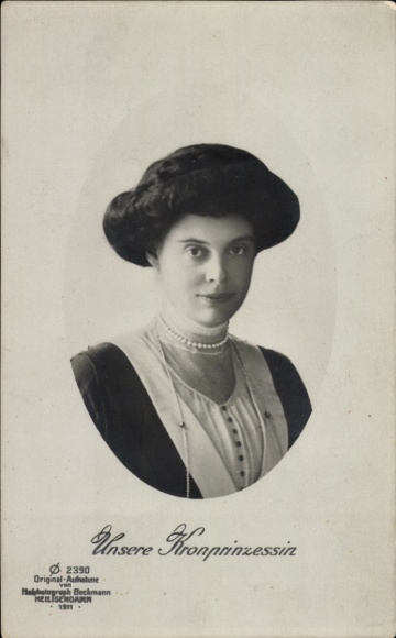 Ak, księżna koronna Cecilie z Prus, portret