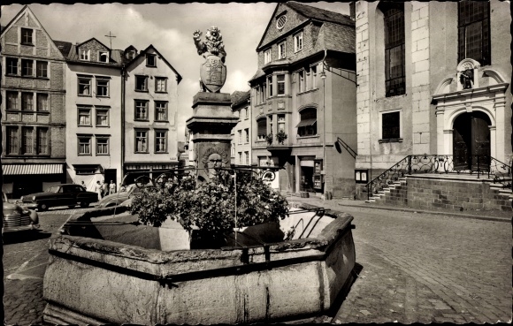 PC Hachenburg in the Westerwald, at the market fountain