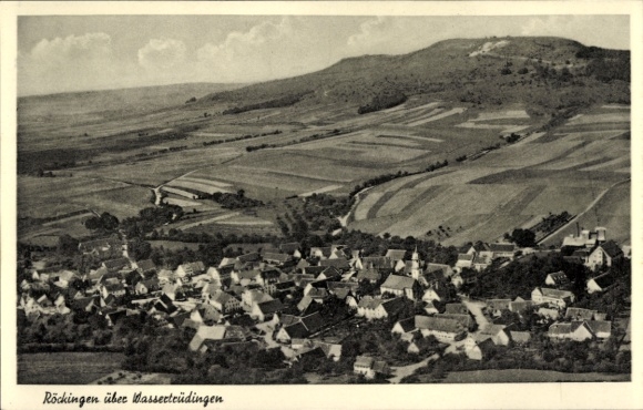 Ak Röckingen in Mittelfranken, Fliegeraufnahme