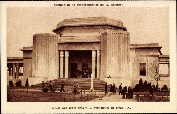 Postcard Liege, Weltausstellung 1930, Festival Hall, North