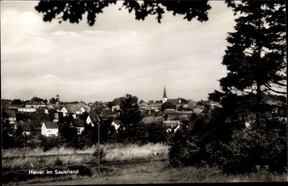 Ansichtkaart Halver in Westfalen, gedeeltelijk zicht