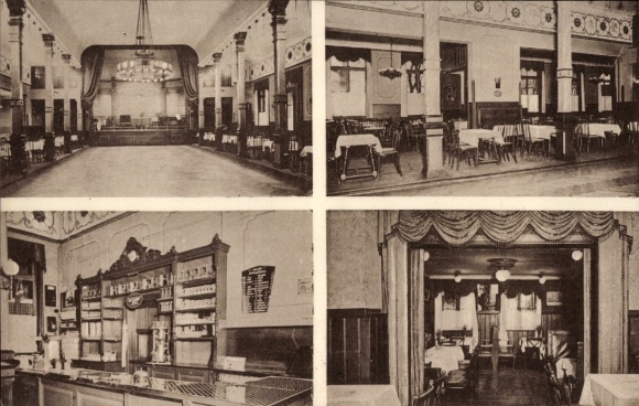 Postcard Hamburg Eimsbüttel Lokstedt, Clubhouse and Ballhouse Grenzhaus Hoheluft