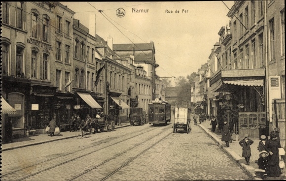 Postcard Namur Wallonia, Rue de Fer