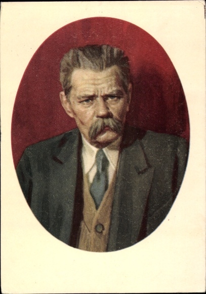Kunstenaar Ak Bondar, S., Maxim Gorky, schrijver