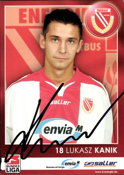 Autogrammkarte Fußballer Lukasz Kanik, Energie Cottbus, Autogramm