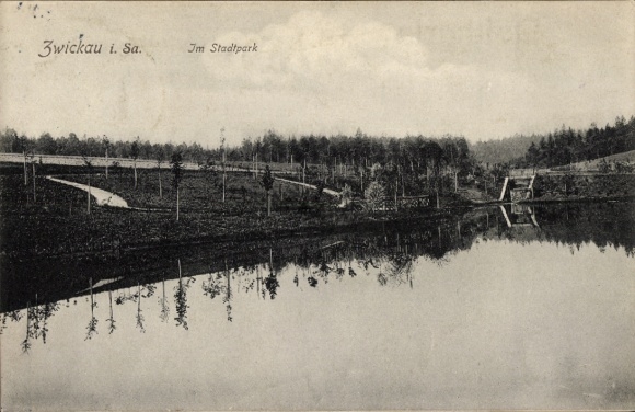 Ak Zwickau in Sachsen, Stadtpark