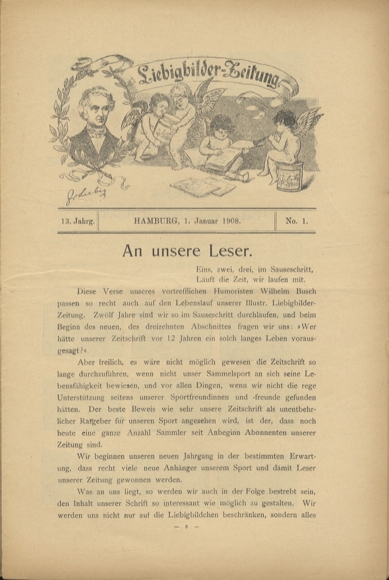 Liebig pictures newspaper advertising Dreser issue 1, volume 13, 1908