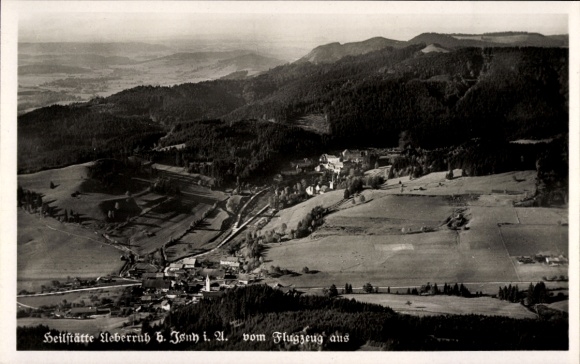 Ak Überruh Großholzleute Isny im Allgäu, Fliegeraufnahme