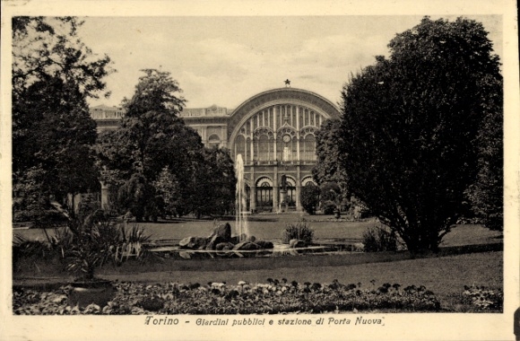 Postcard Turin Turin Piemonte, view to the train station, facility