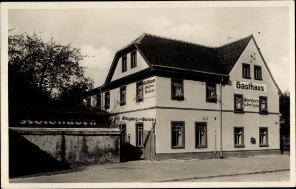 Ak Ammelshain Naunhof bei Leipzig, Gasthaus und Materialwarenhandlung