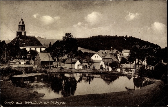 Ak Weißbach bei Zschopau Amtsberg Sachsen, algemeen beeld
