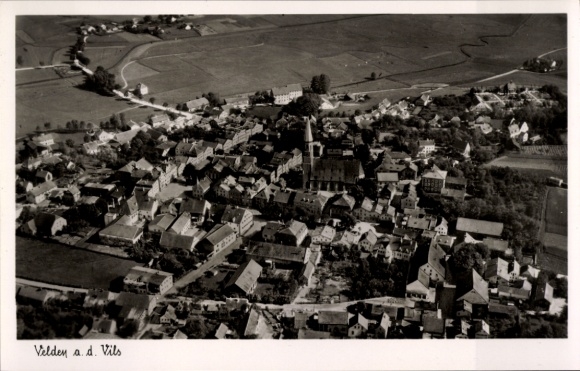 Postcard Velden an der Vils Lower Bavaria, aerial photograph