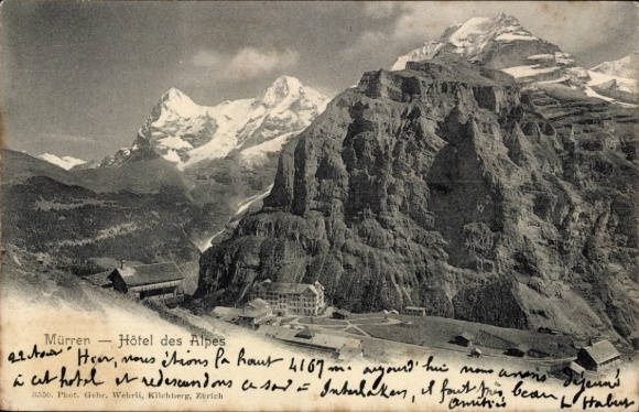 KP Mürren Canton Bern Szwajcaria, Hotel des Alpes