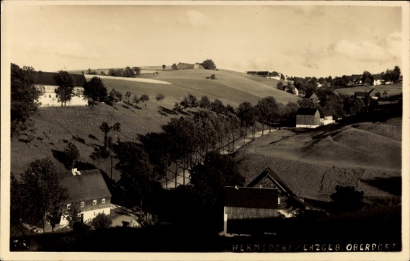 Postcard Hermsdorf in the Erzgebirge, Oberdorf