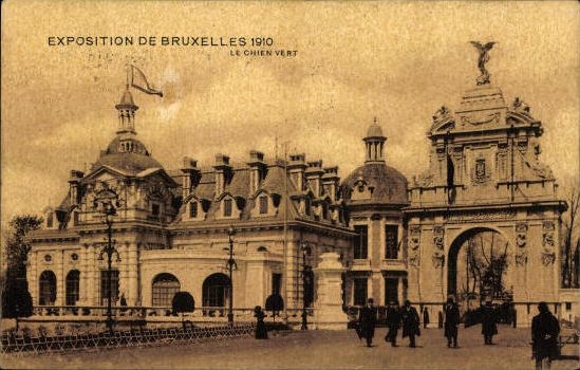Set von 83 Ansichtskarten, Brüssel Weltausstellung 1910
