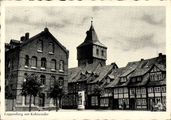Postcard Lappenberg Hildesheim, Kehrwieder, advertising column