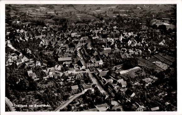 Ak Endingen am Kaiserstuhl, Fliegeraufnahme