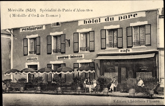 KP Mereville Essonne, Hotel du Parc, kawiarnia, restauracja