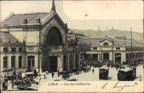 Postcard Liège Lüttich Wallonien, Guillemins Station