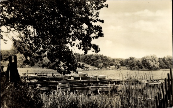 Postcard Neukloster in Mecklenburg, lake, boats